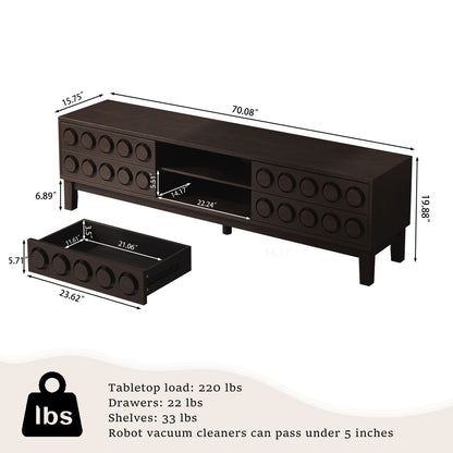 Media Console With 4 Drawers And Cable Management Home Essentials