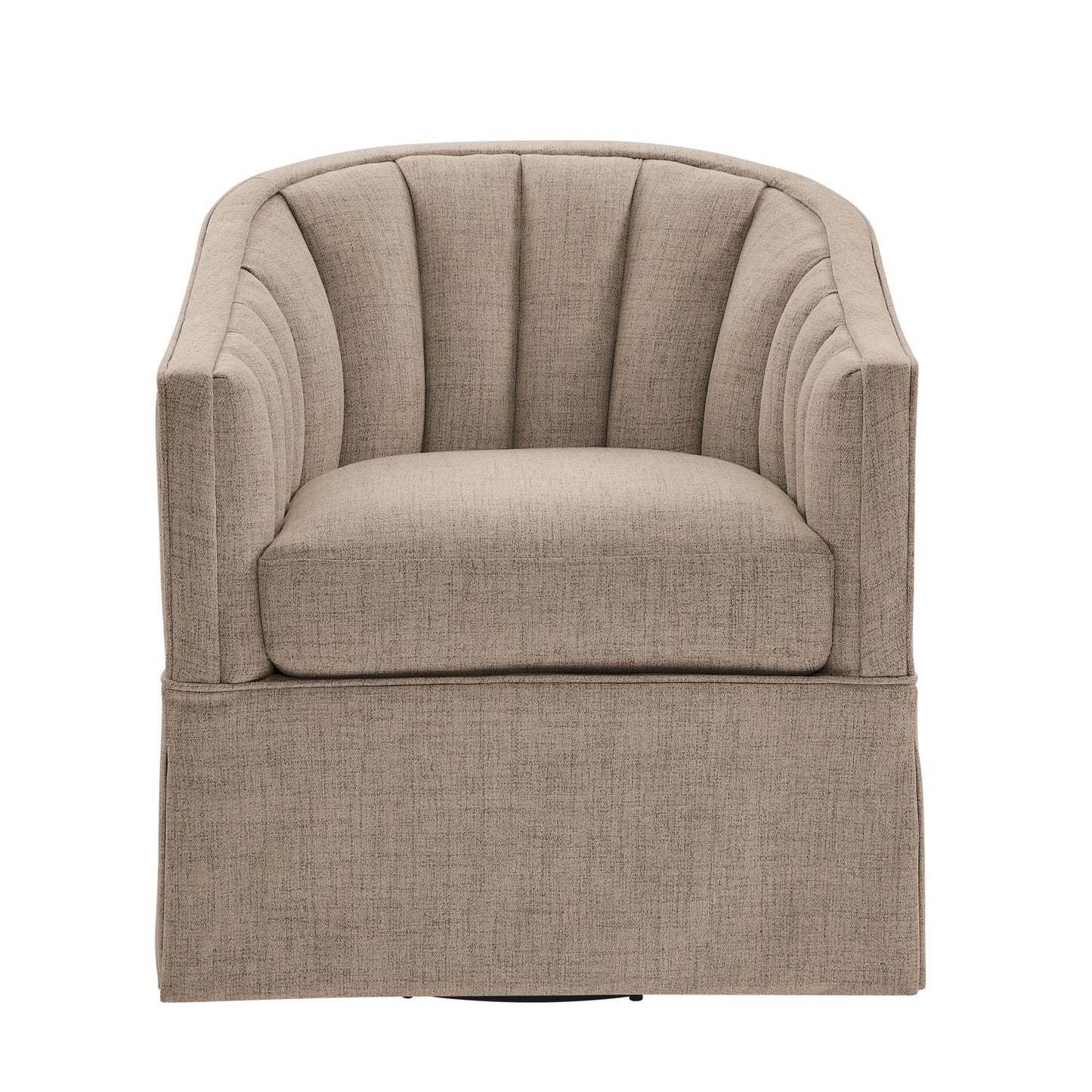 Solitude - Skirted Swivel Accent Chair With Hemp Like Ridgecrest Home
