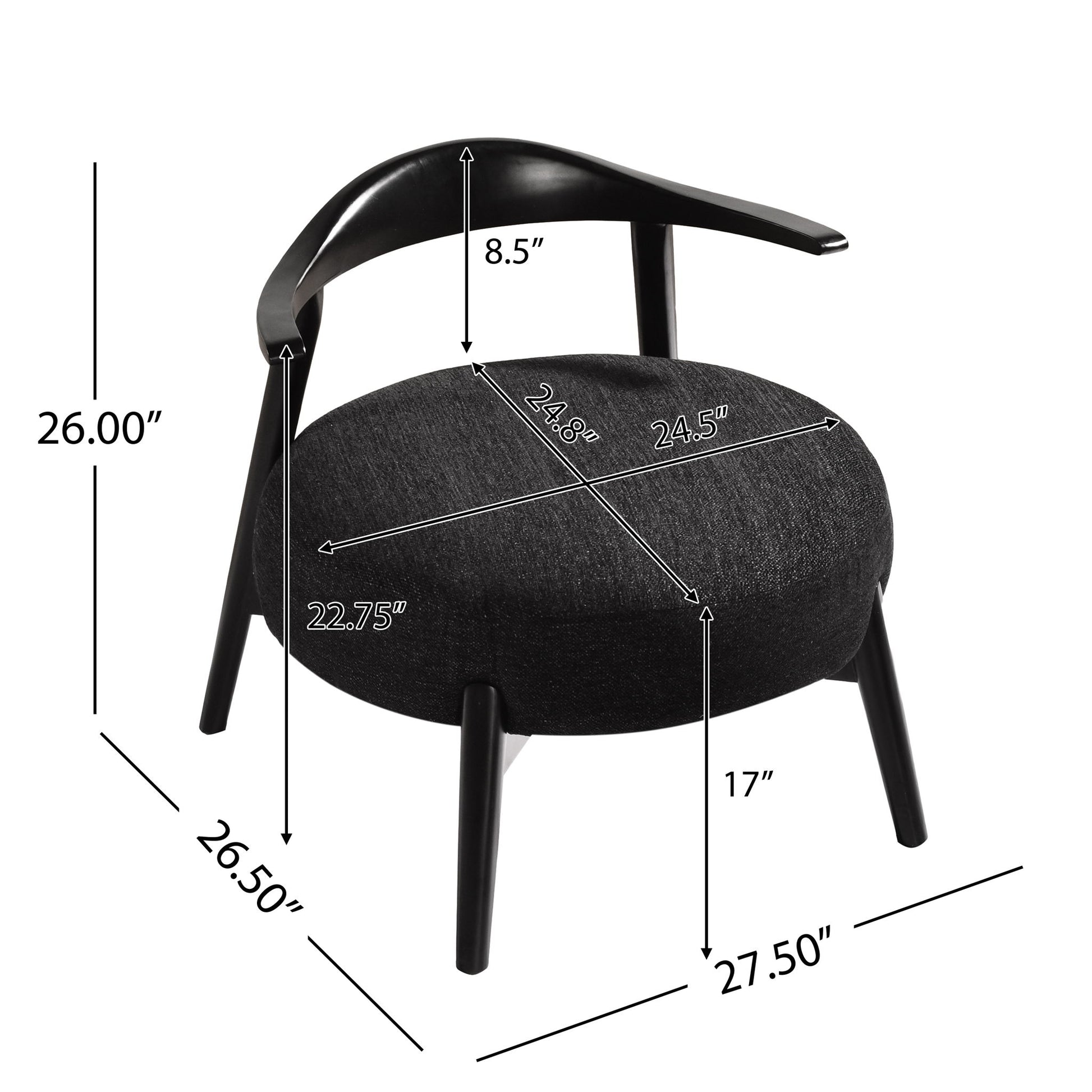 Modern Living Room Upholstered Accent Chair Noble House