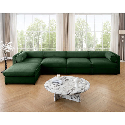 Contemporary Elegant White Chenille Sofa With Storage And Ottoman Home Essentials