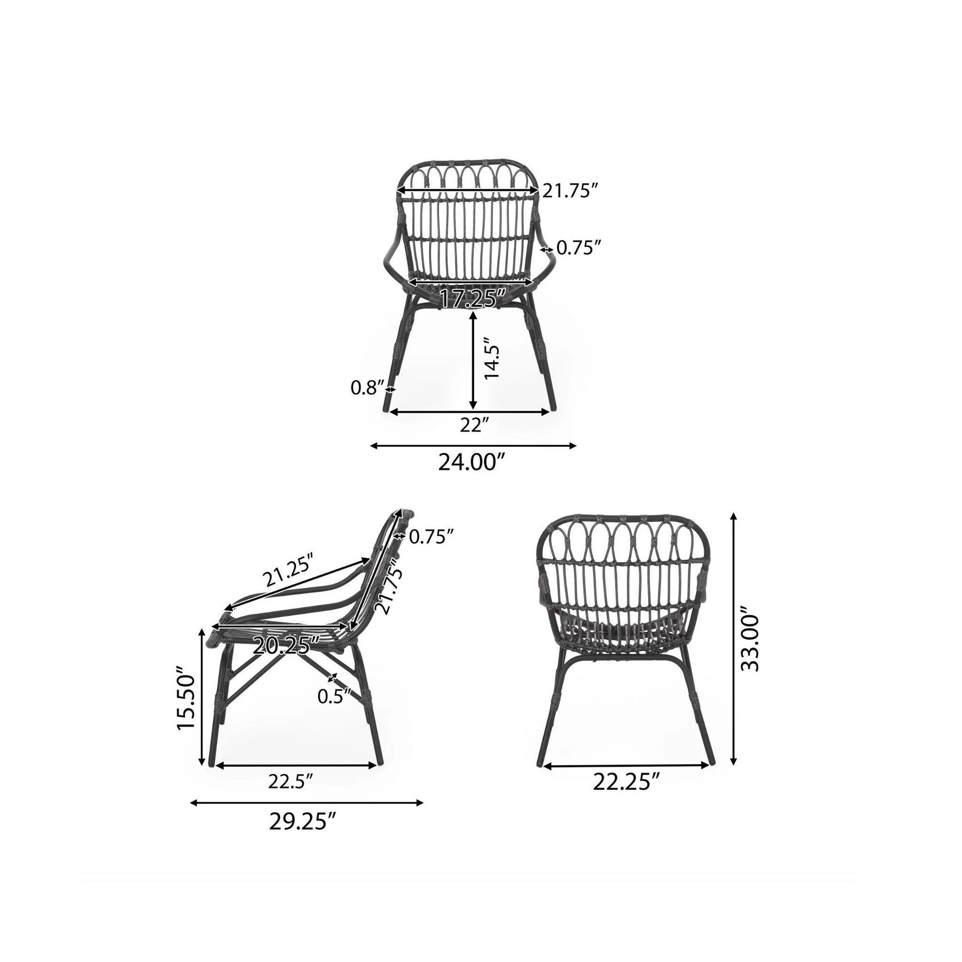 Monsoon - Outdoor Accent Chair With Open Weave Design Noble House