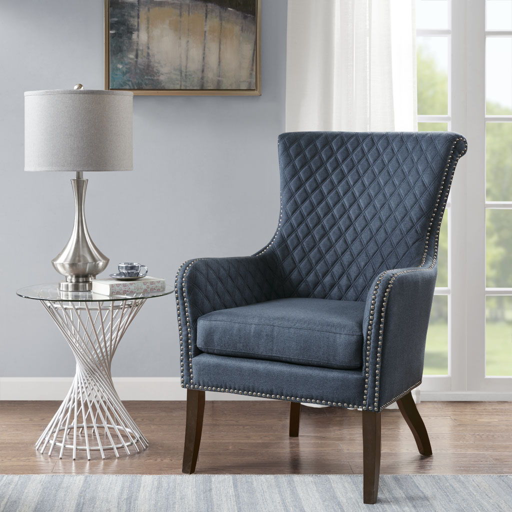 Heston - Accent Chair - Dark Blue