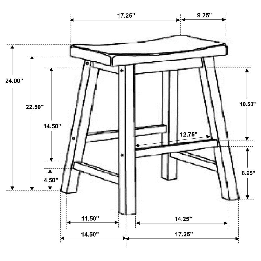 Durant - Wood Backless Counter Stool (Set of 2)