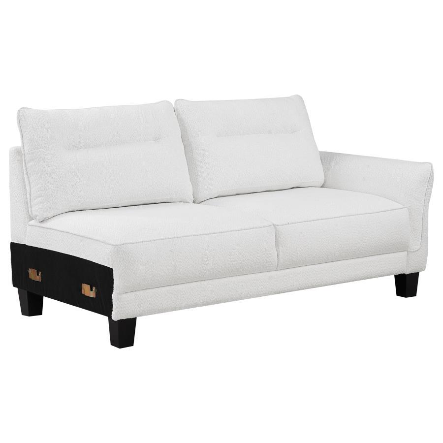 Caspian - Upholstered Curved Arm Chaise Sectional Sofa Coaster Fine Furniture