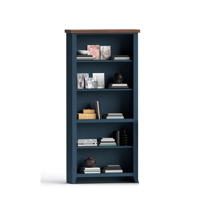 Nantucket - 5 Shelf Bookcase - Blue Denim, Whiskey Legends