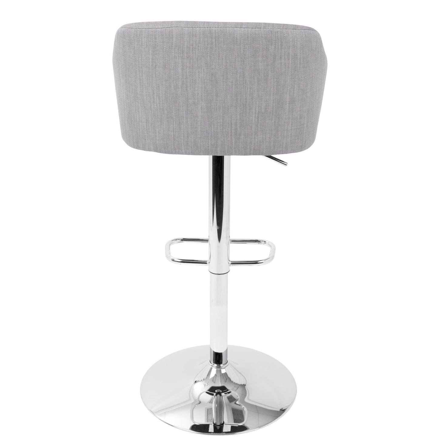 Daniella - Contemporary Adjustable Barstool With Swivel - Light Gray Lumi Source