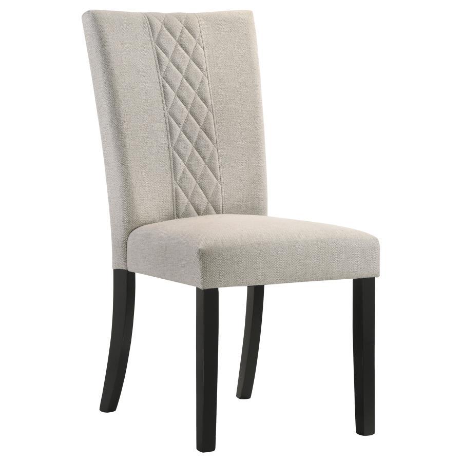 Malia - Fabric Upholstered Dining Side Chair (Set of 2) - Beige Coaster Fine Furniture