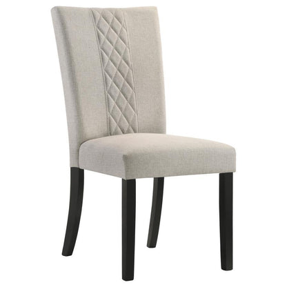 Malia - Fabric Upholstered Dining Side Chair (Set of 2) - Beige Coaster Fine Furniture