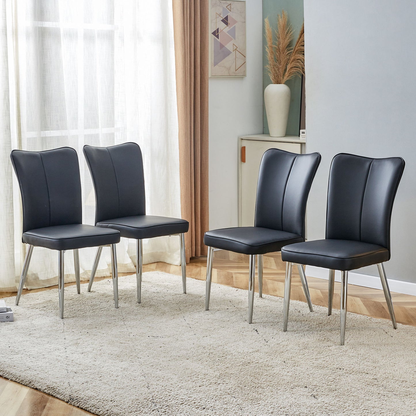 Modern Minimalist Dining Chairs With Metal Legs Home Essentials
