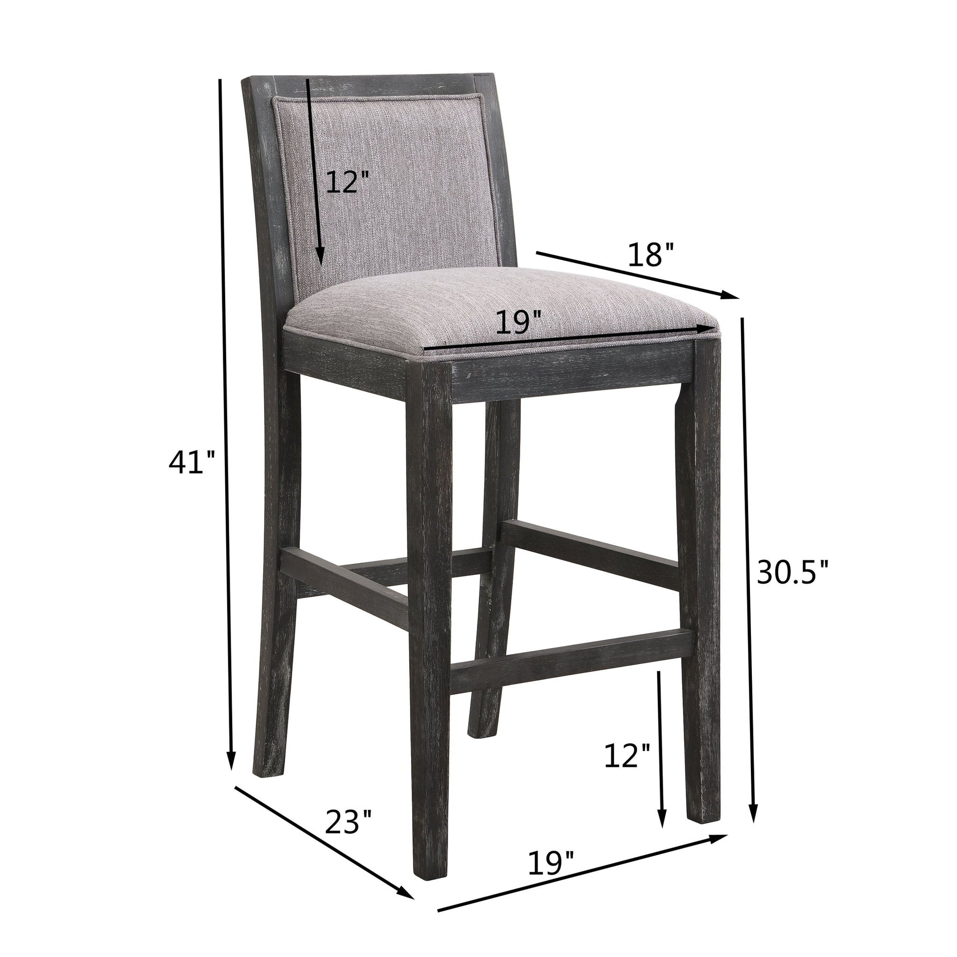 Upholstered Barstools (Set of 2) Noble House