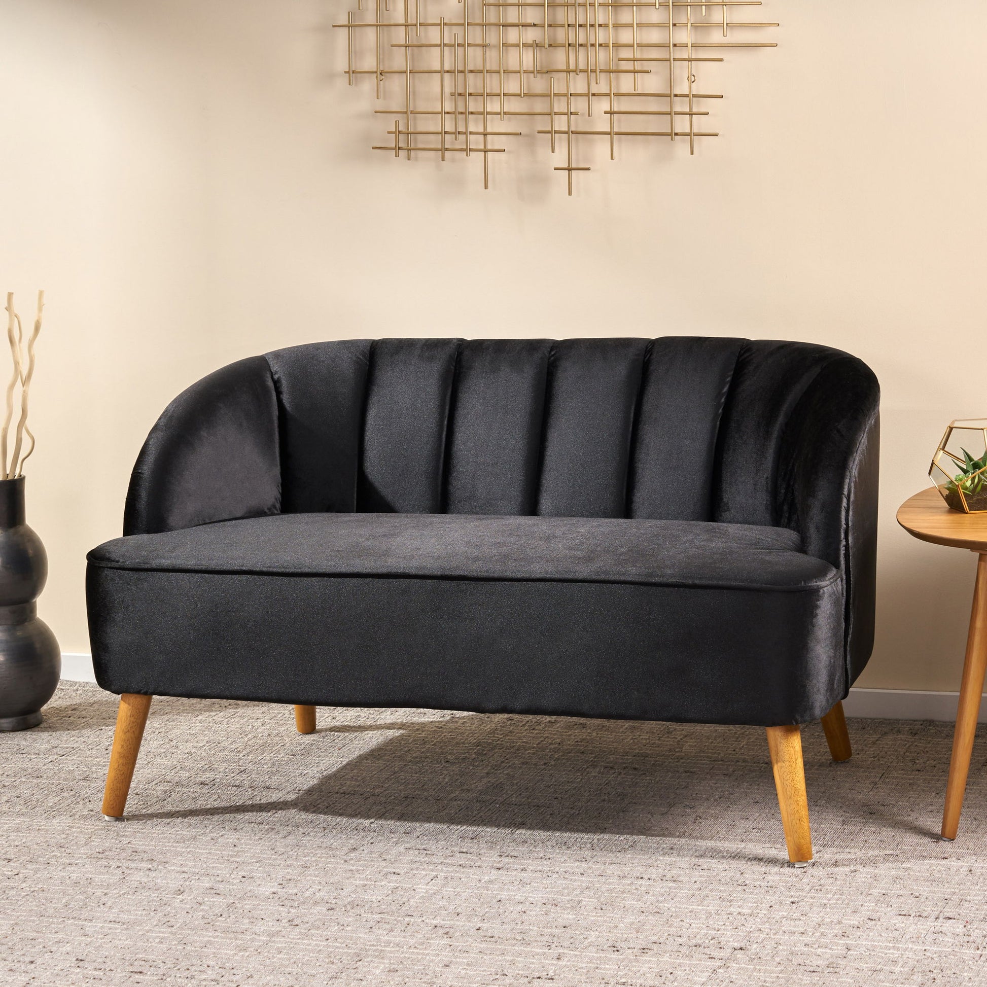 Modern Classic Shell Backed Loveseat - Snoozhouse