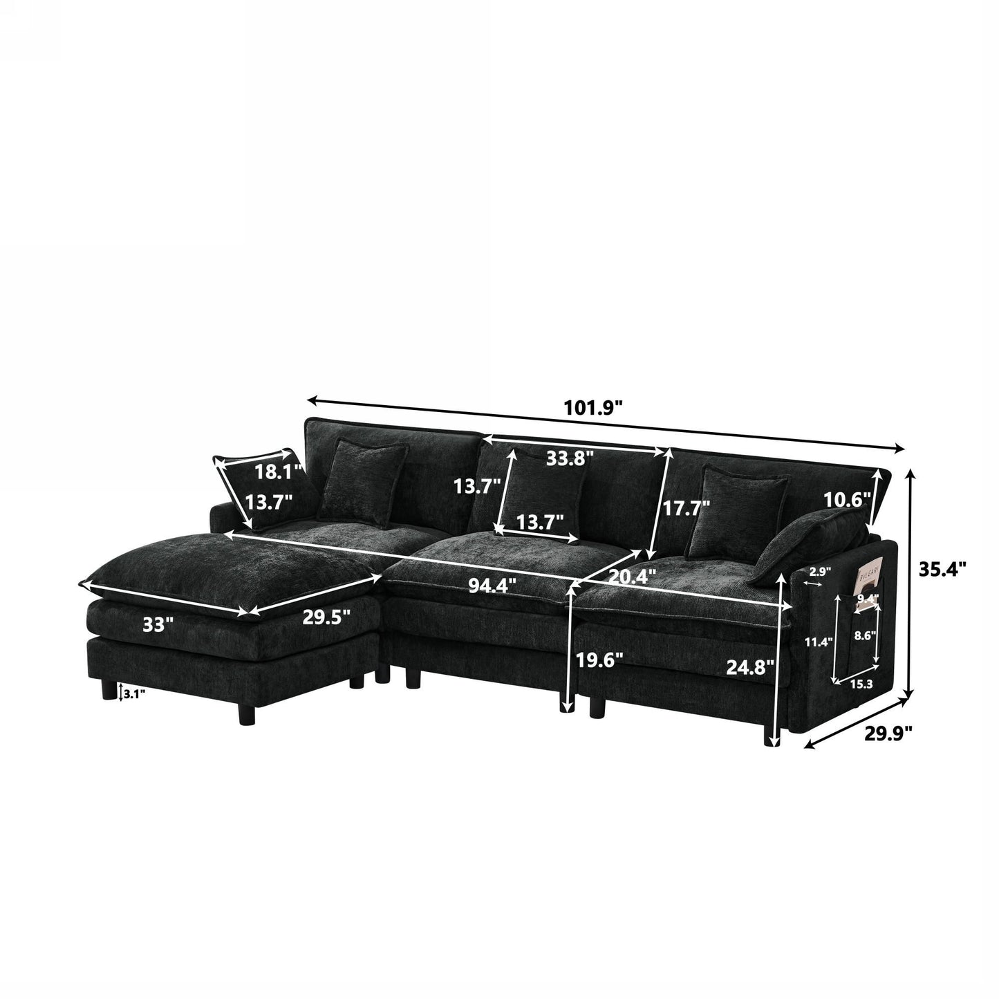 Sofa With Modular Design Home Essentials