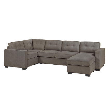 Reversible Chaise U - Sectional Couch, Living Room 3 Piece Set Home Essentials