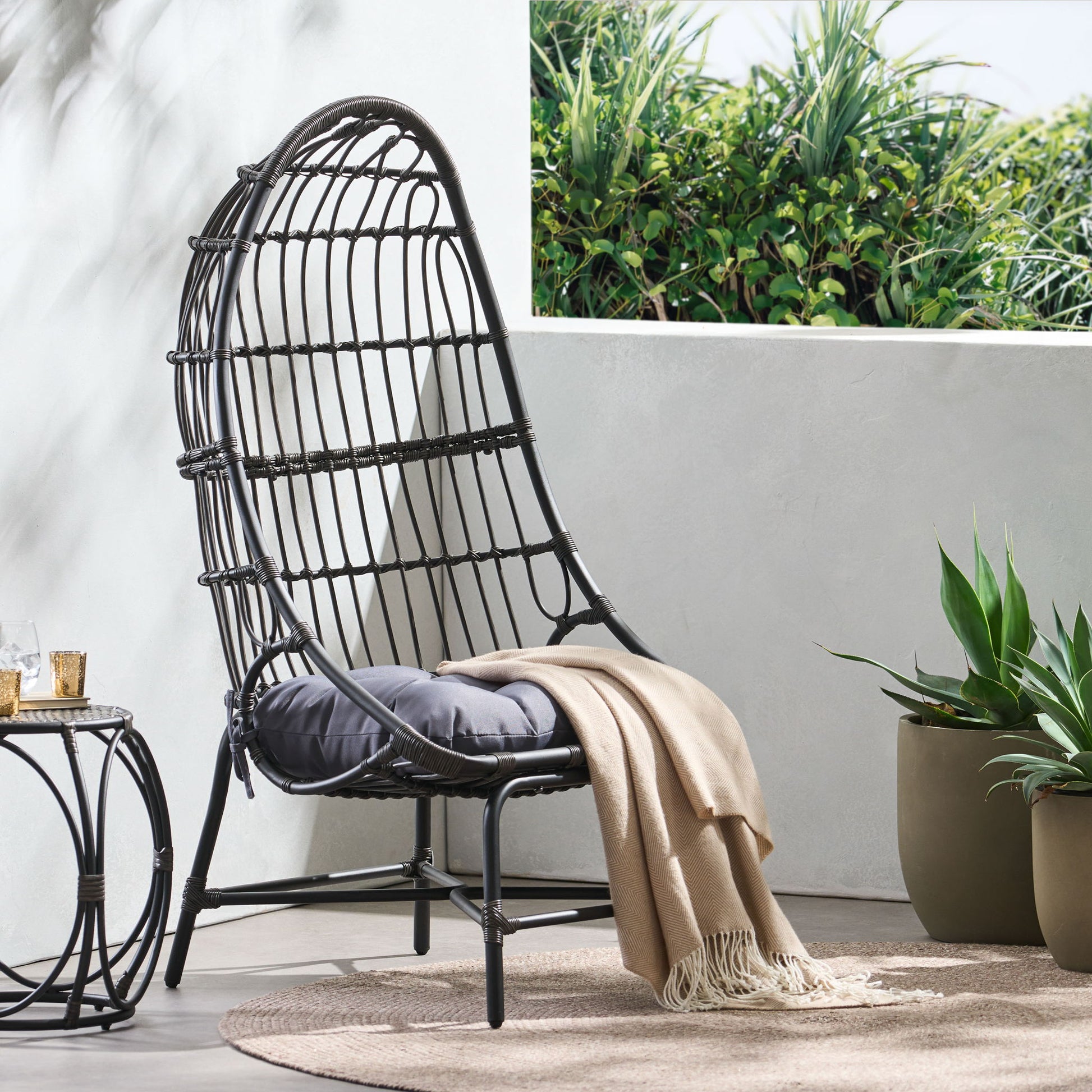 Elon - Cocoon Chair - Gray Noble House