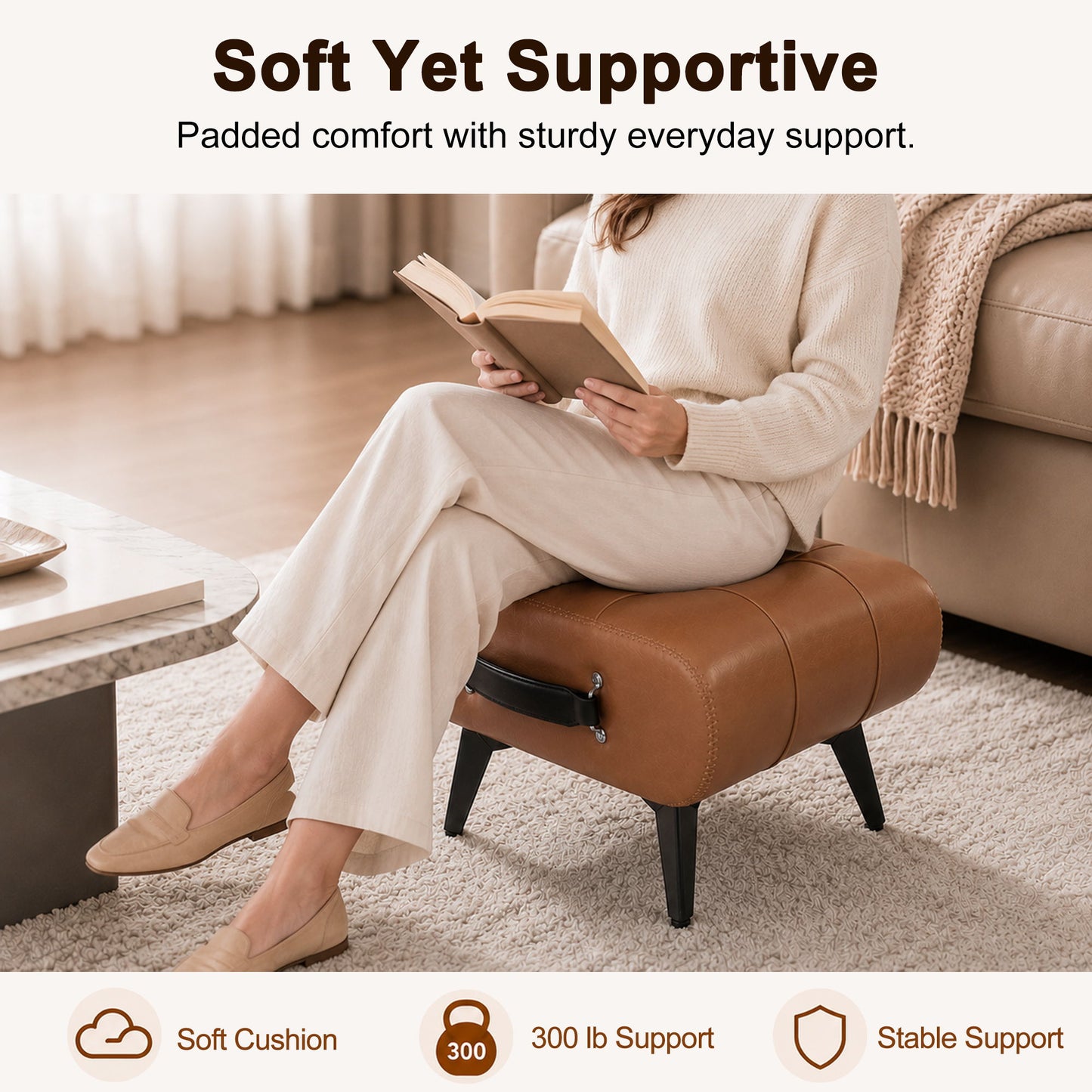 Minimalist Footstool With Hidden Storage Home Essentials