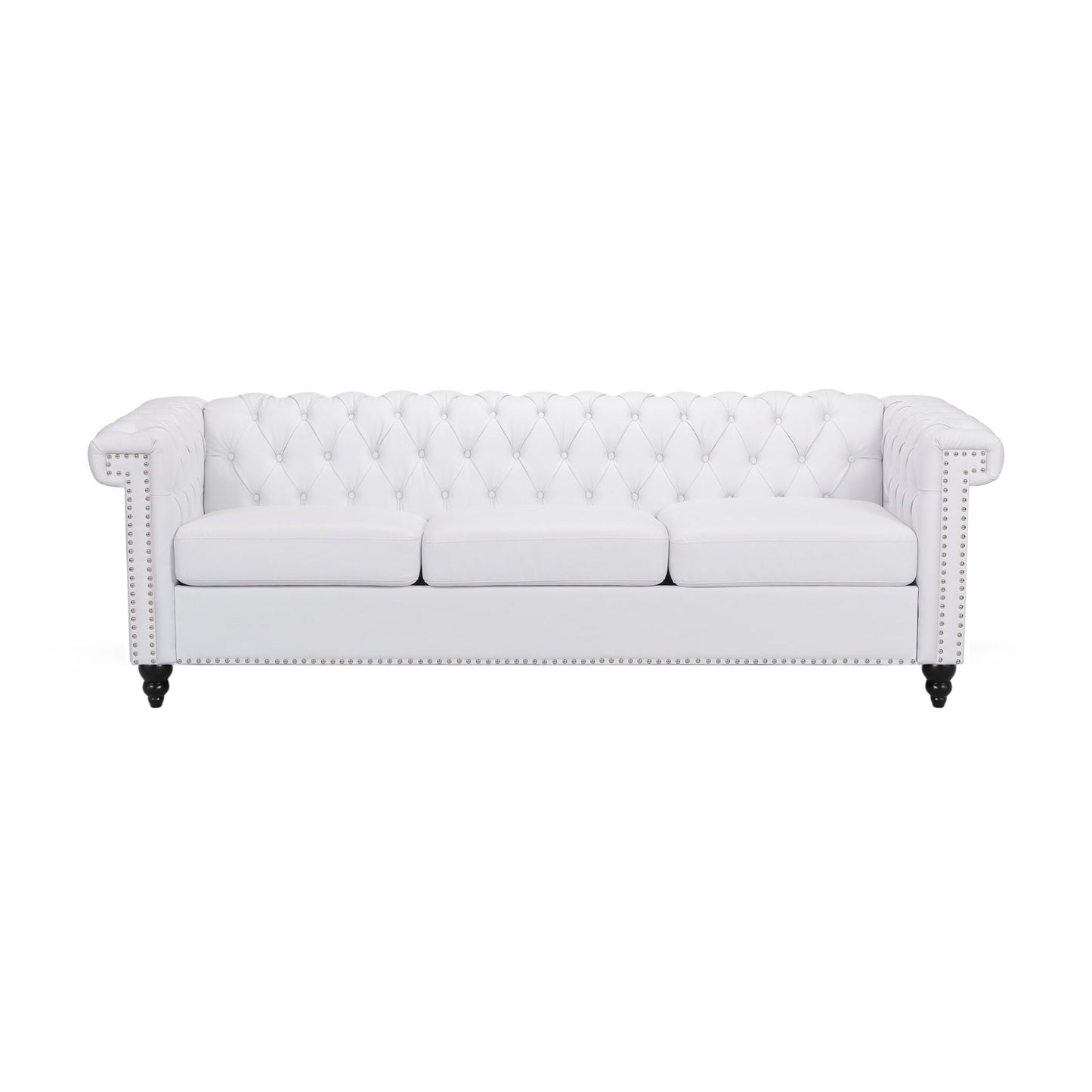 Chesterfield Style 3 Seater Sofa With Deep Button Tufting Noble House