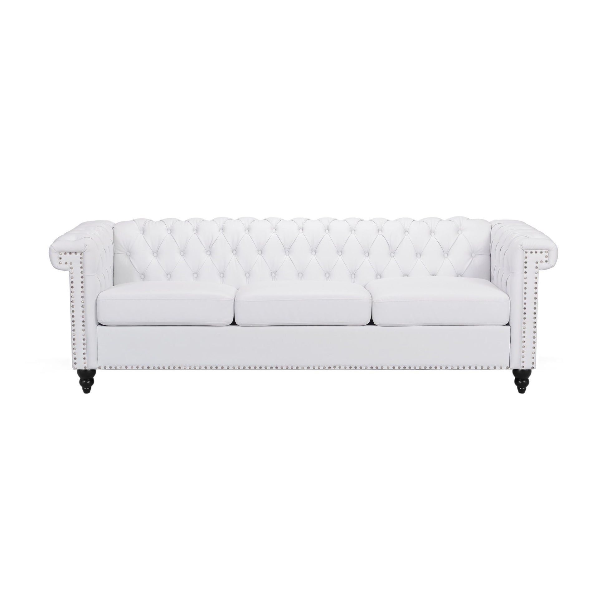 Chesterfield Style 3 Seater Sofa With Deep Button Tufting Noble House