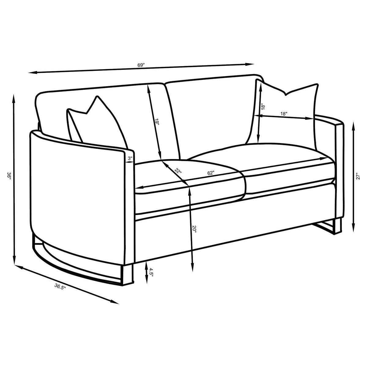 Whittier - Loveseat - Camel Furniture Max