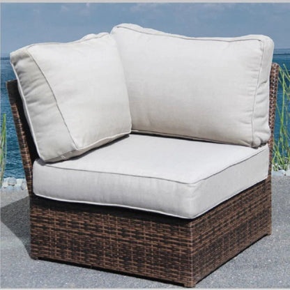 Shick - Corner Wedge Patio Chair With Cushions LSI Patio Furniture