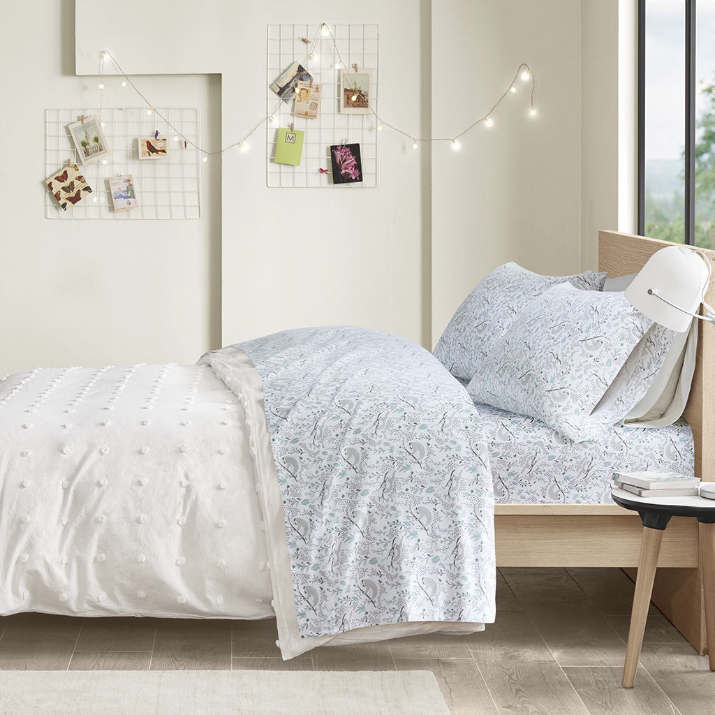 Twin Cozy Soft Novelty Print Sheet Set - Gray Sloths Intelligent Design