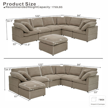 Modular Cloud Sofa, Freely Configurable Corner Home Essentials