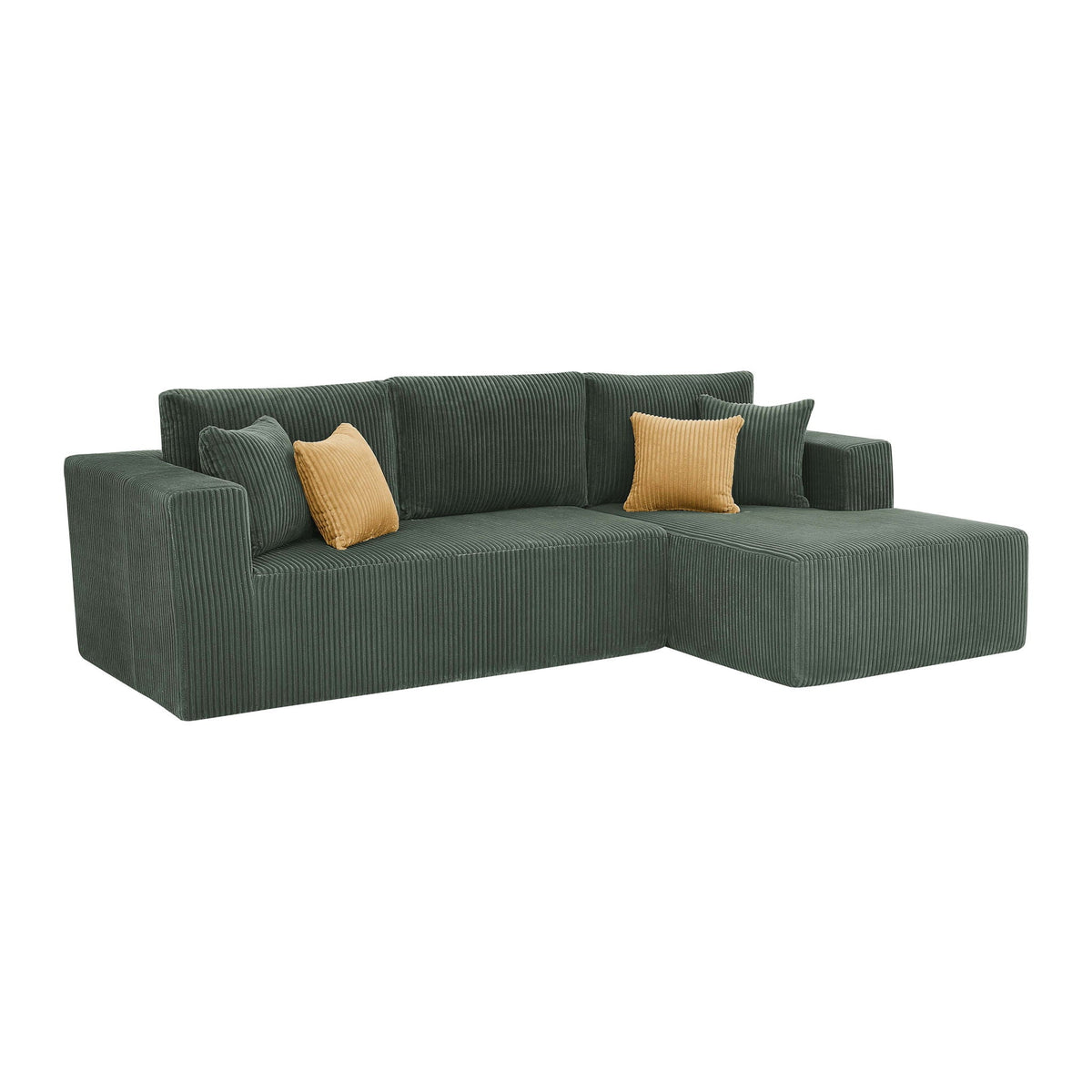 L - Shape Full Compressed Upholstered Sectional Home Essentials