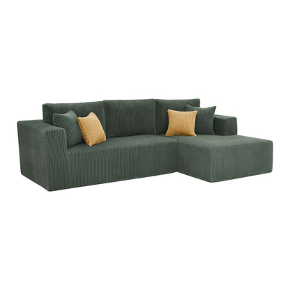 L - Shape Full Compressed Upholstered Sectional Home Essentials