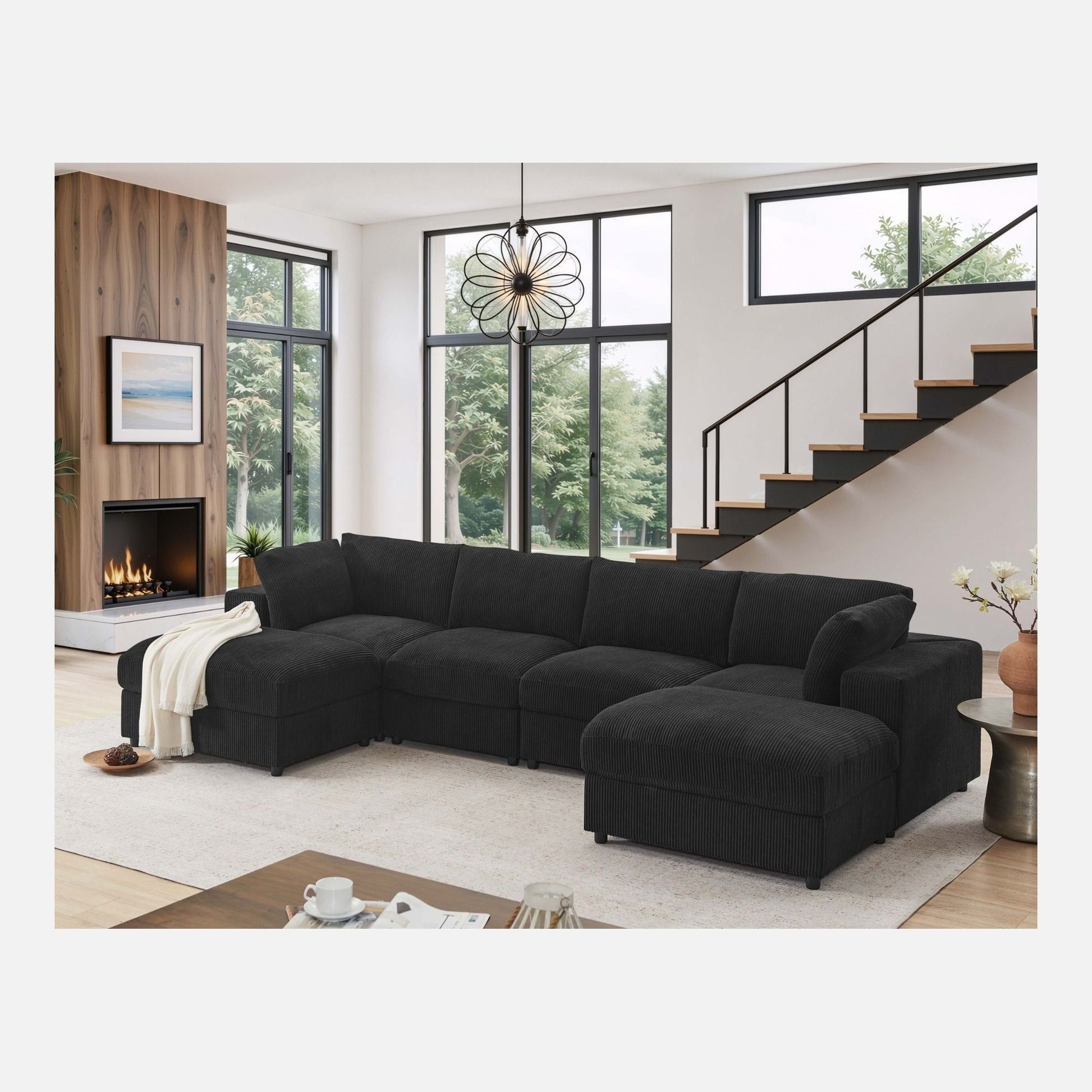 Modern Reversible Modular Sectional Home Essentials