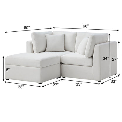 Chauncy - Sectional With Storage Ottoman Ridgecrest Home