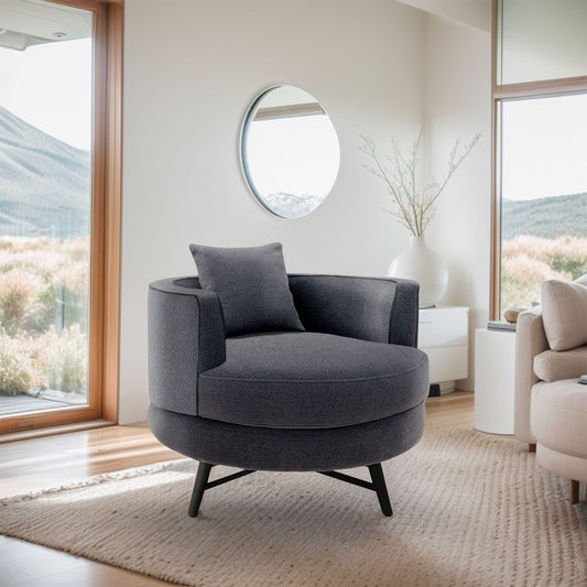 Harper - Swivel Chair - Dark Gray Chapel Hill