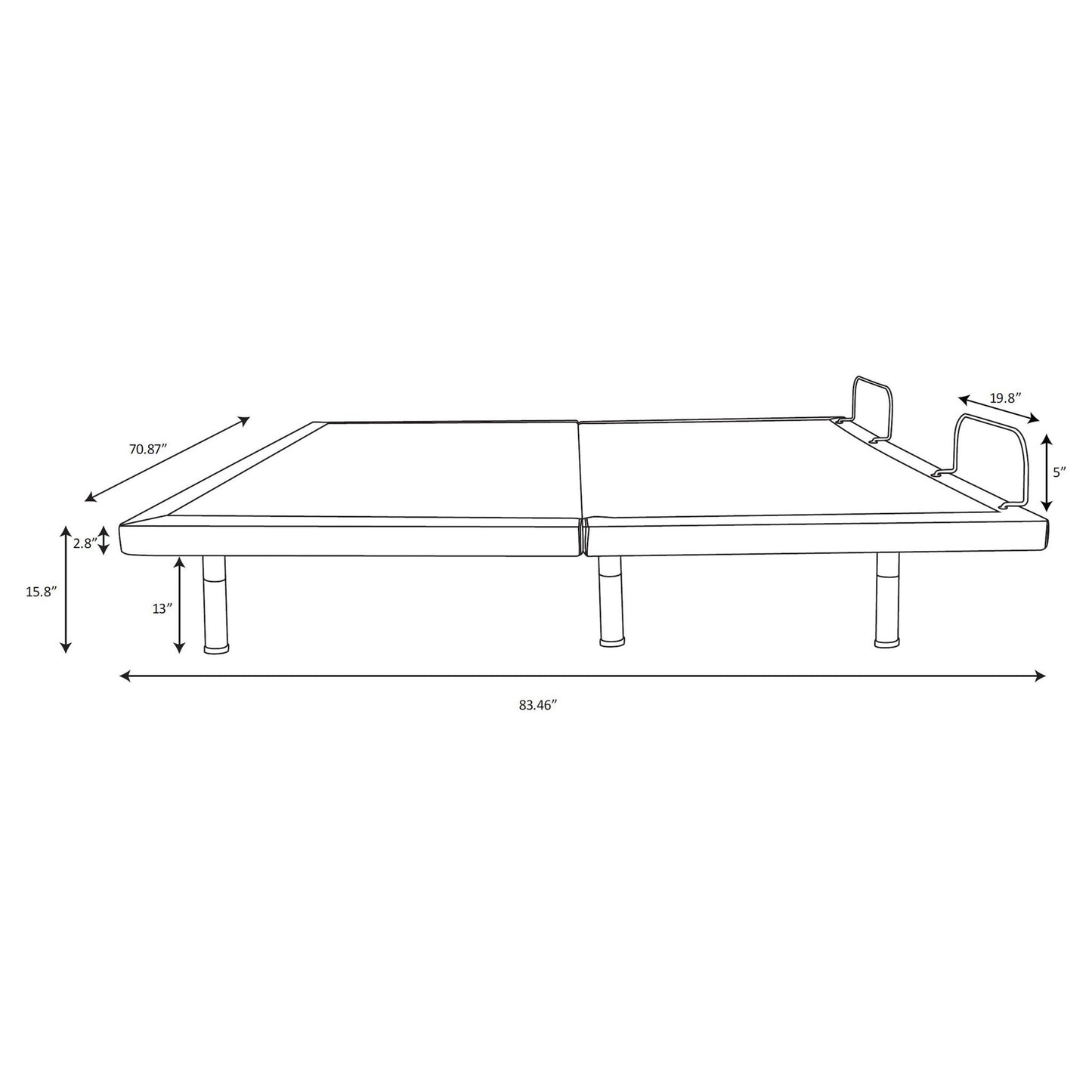 Kelven - Adjustable Bed Base With Wireless Remote And Dual Massage Motors Furniture Max