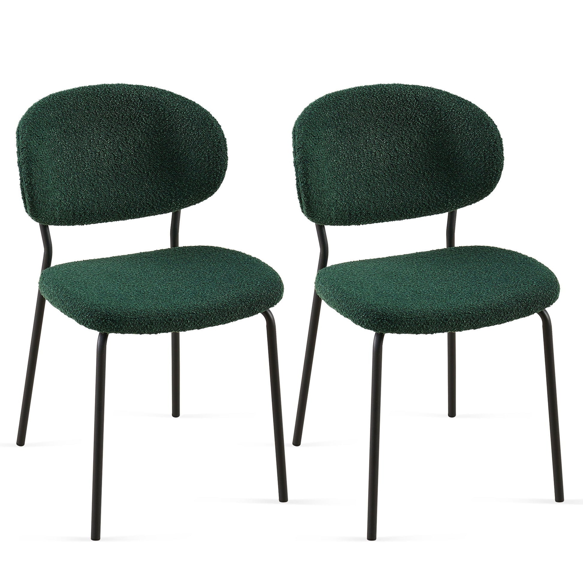 Boucle Dining Chairs, Dining Chairs With Metal Legs For Dining Room, Kitchen, Living Room Home Essentials