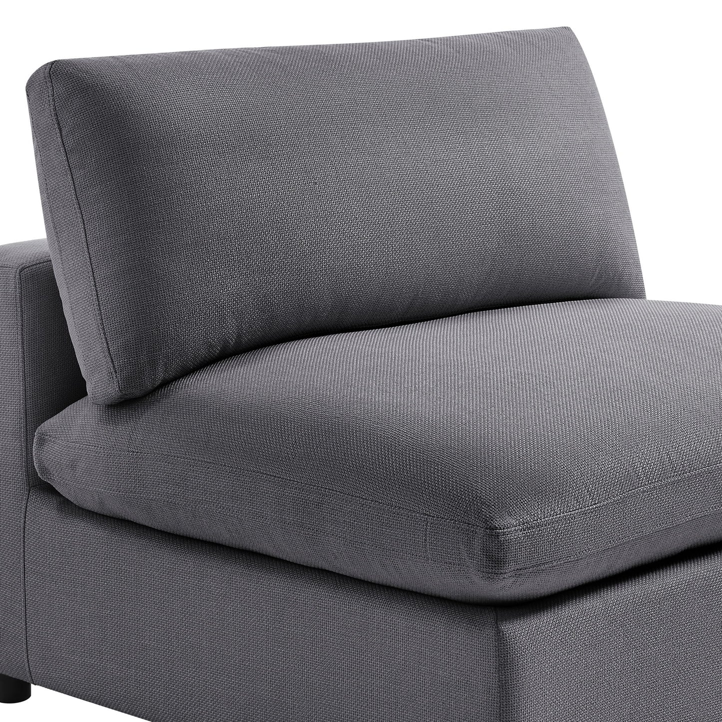Cassandra - Armless Slipper Chair - Charcoal Gray Ridgecrest Home