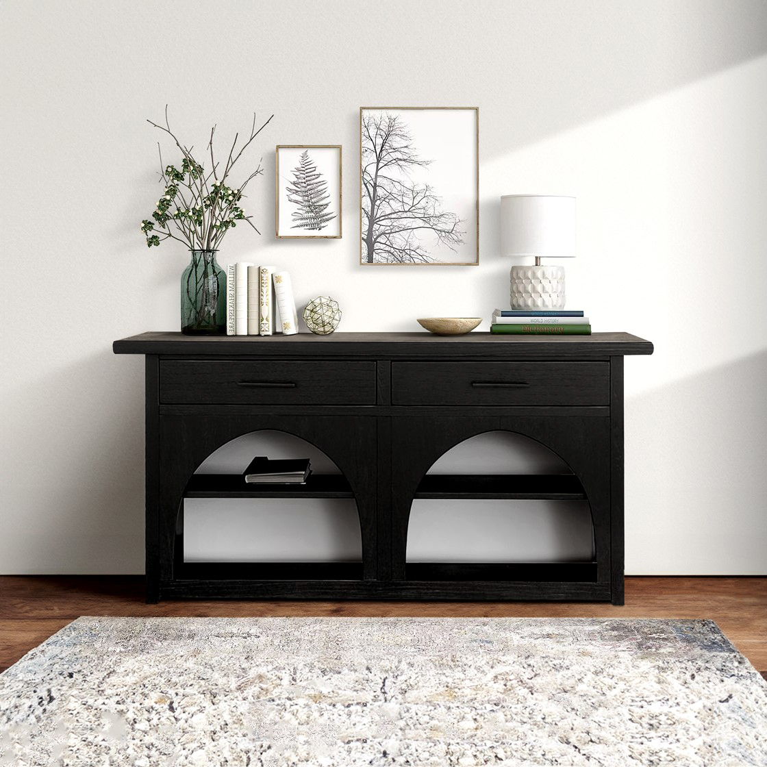 Grayson - Accent Console - Black/Gray Chapel Hill
