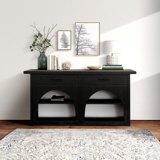 Grayson - Accent Console - Black/Gray Chapel Hill