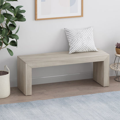 Acacia Wood Dining Bench, Farmhouse Style Noble House