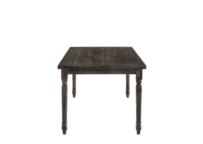 Claudia II - Weathered 7 Pieces Dining Room Set - Gray Acme
