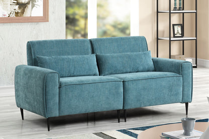 Valentina - Chenille Sofa With Metal Legs And Throw Pillows Lilola Home