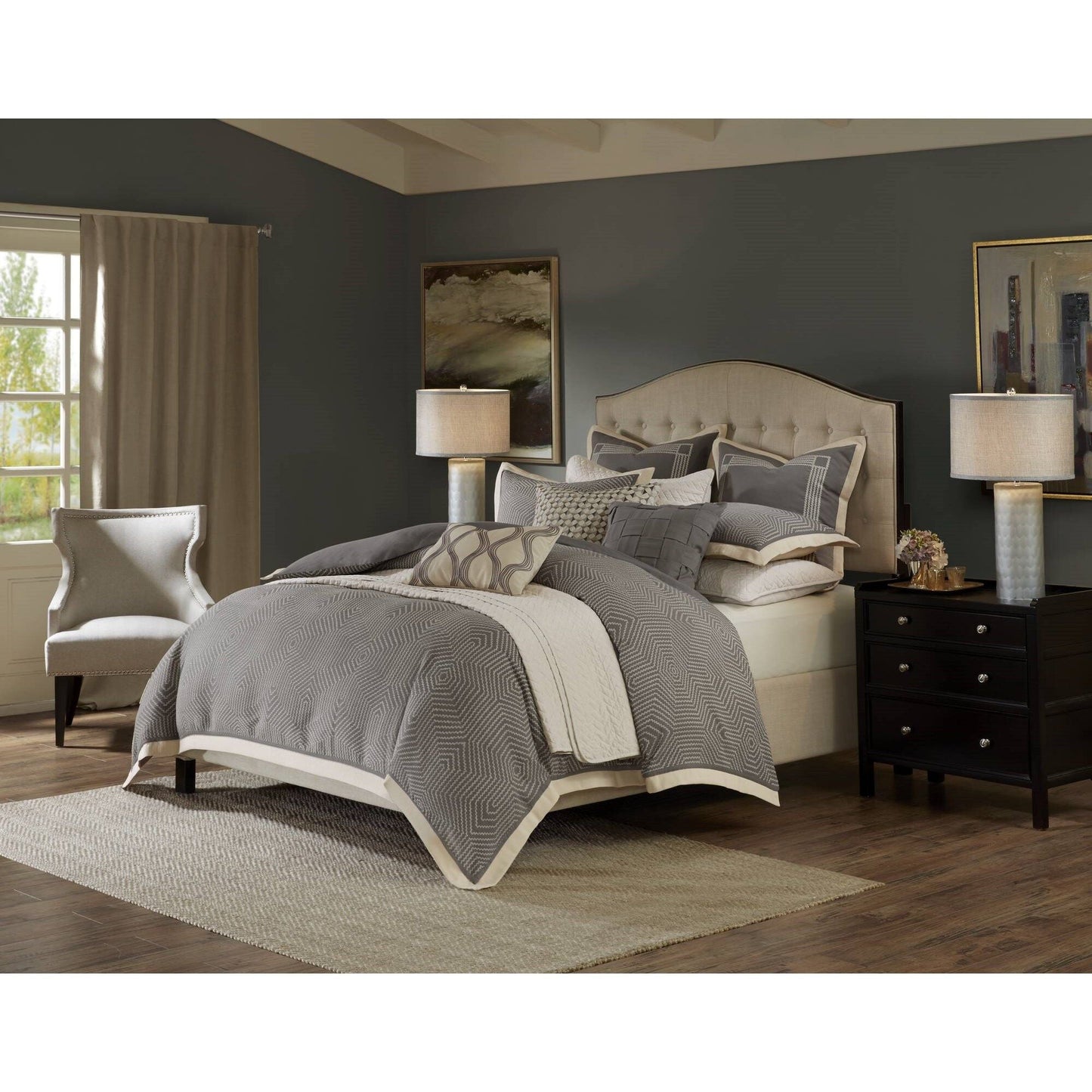 Queen Comforter Set - Gray Madison Park Signature