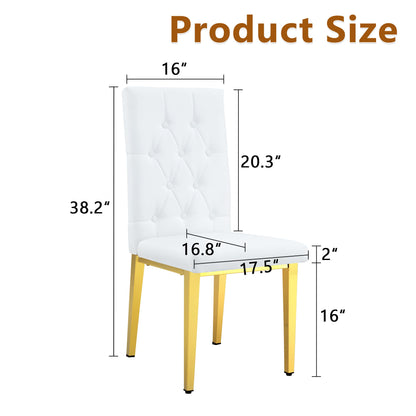 Vintage Style Armless Dining Chairs Set With Grid And Buckle Design Home Essentials