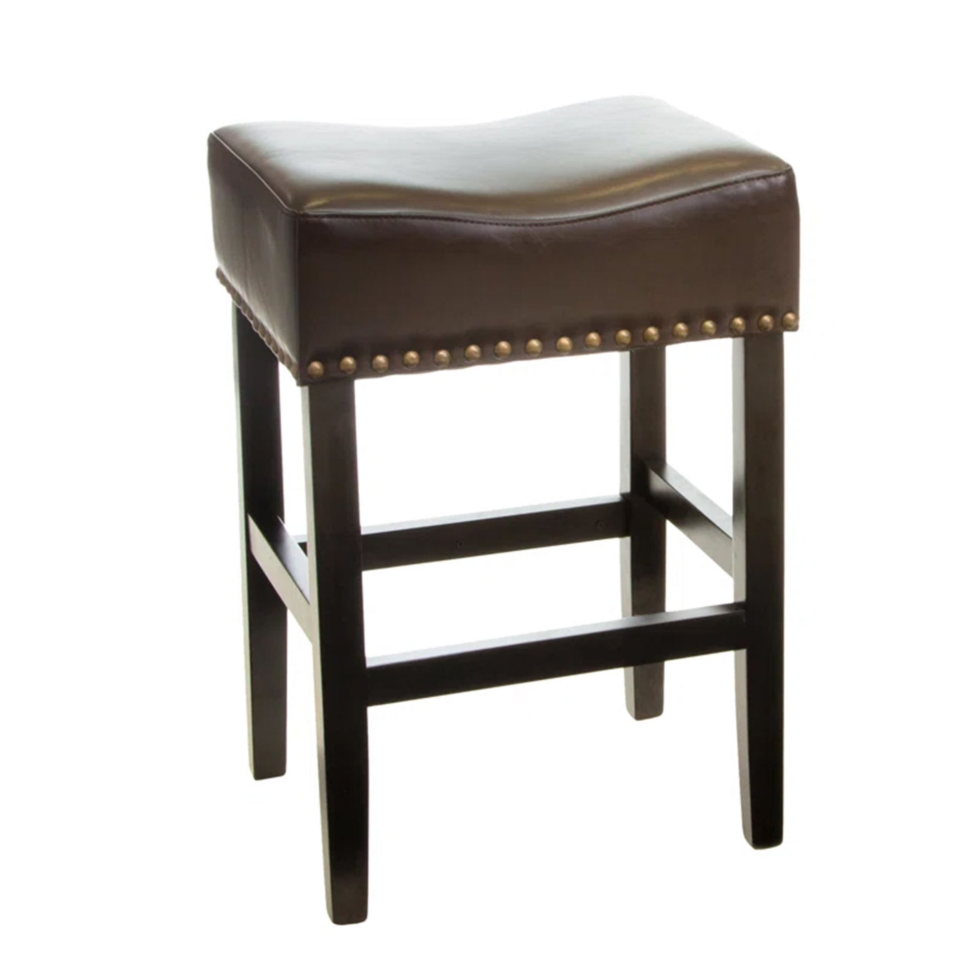 Soltique - Backless Dining Counter Stool With Nailhead Trim (Set of 2) Noble House