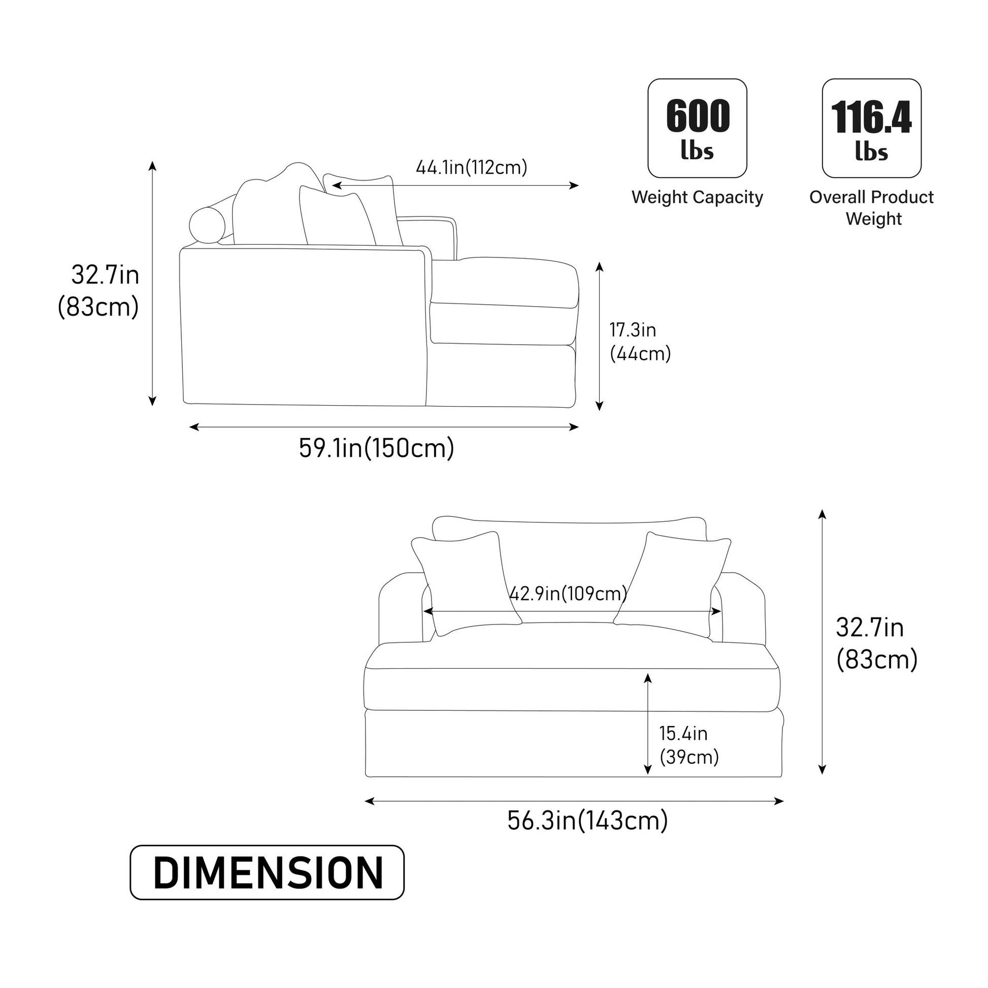 Wide Extra Large Sofa Bed Home Essentials