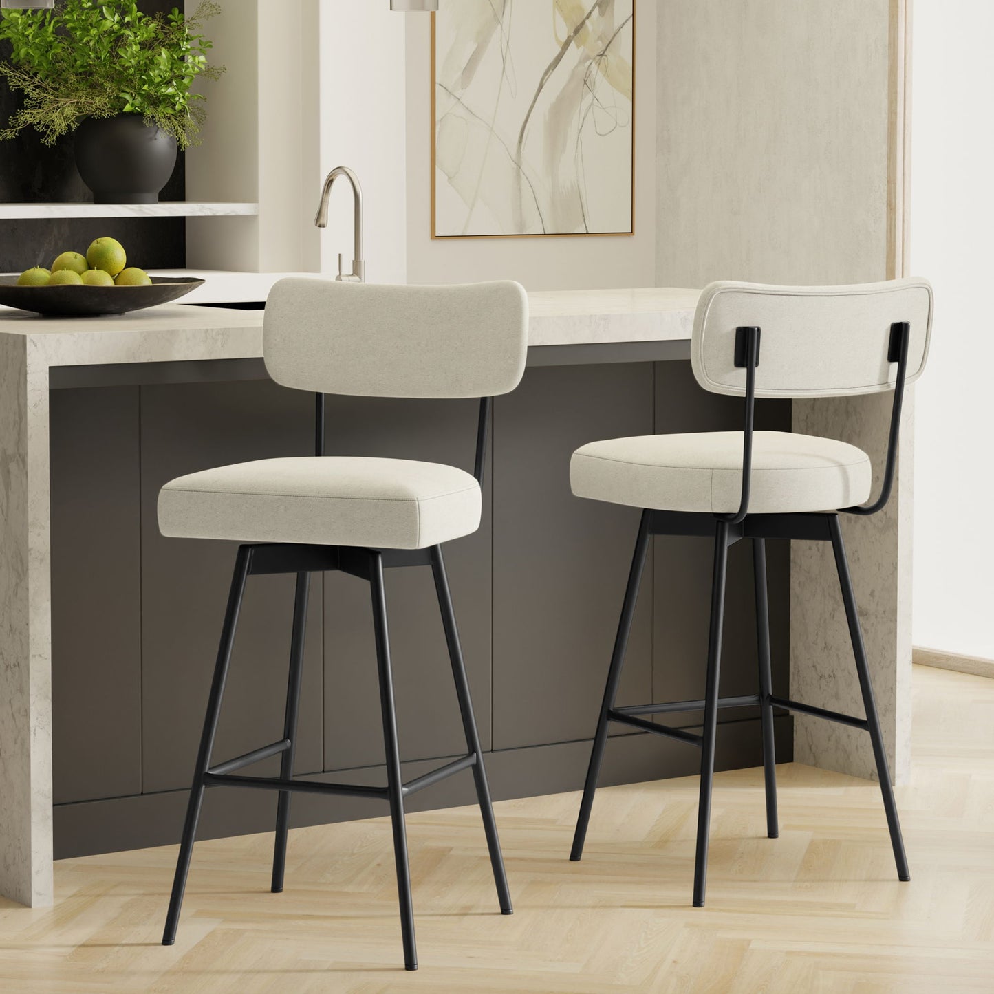 Giselle - Swivel Counter Height Stool (Set of 2) Simpli-Home