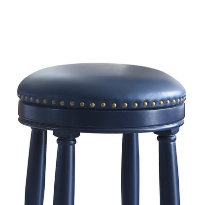 360° Swivel Wooden Barstools With Upholstered Seat, Counter Height (Set of 2) Home Essentials
