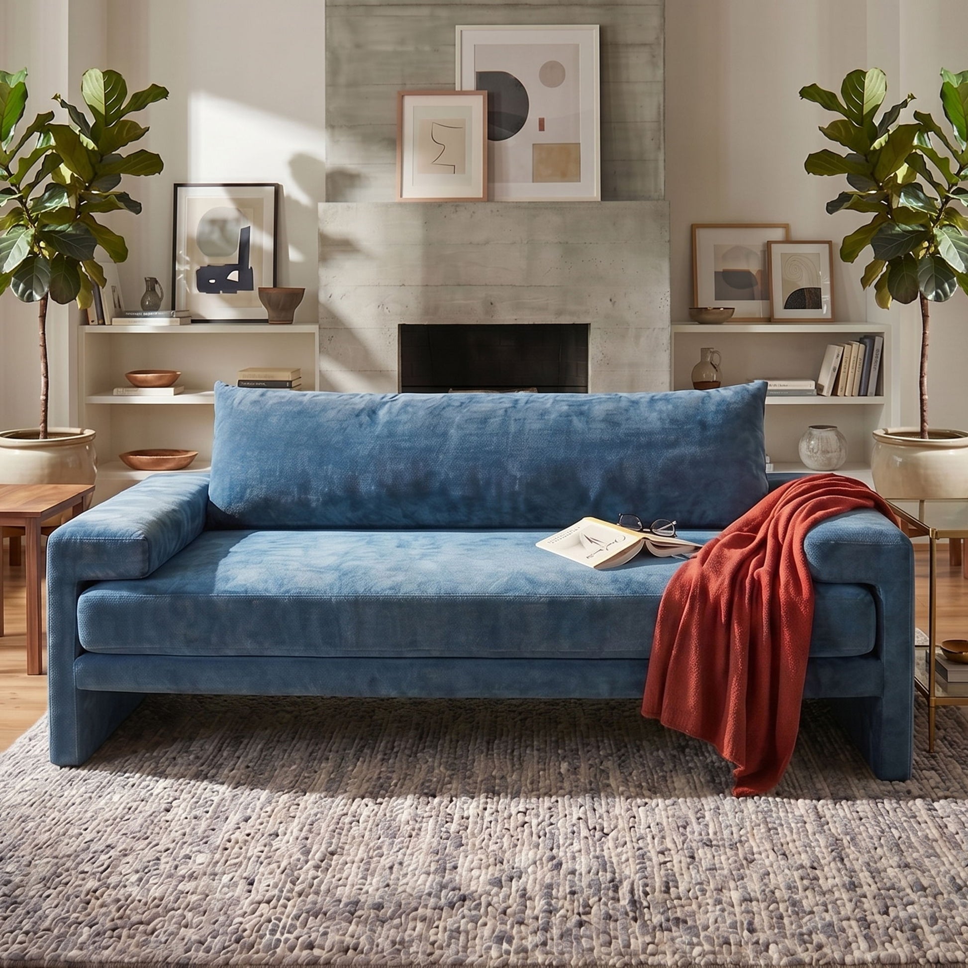 Upholstered 3 Seater Sofa With Wide Armrests Noble House