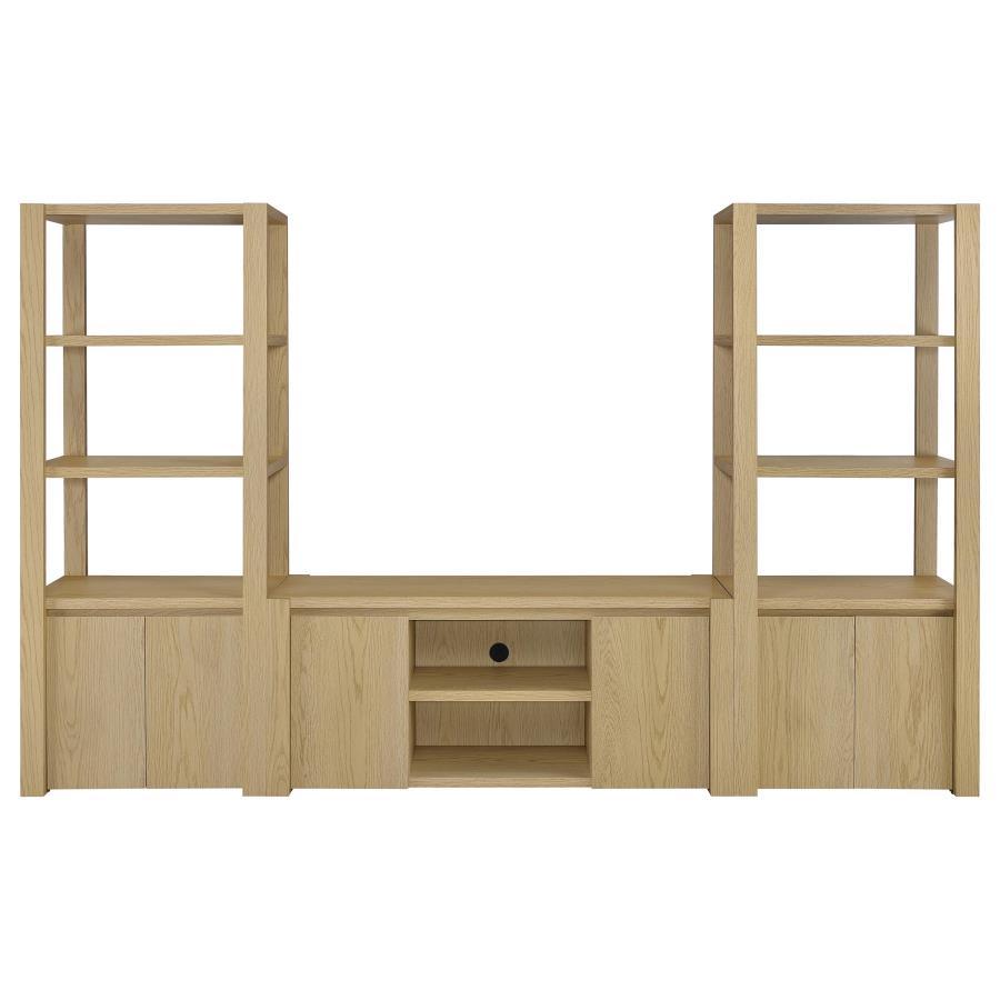 Laurelton - 3 Piece Entertainment Center TV Stand - Light Oak Coaster Fine Furniture