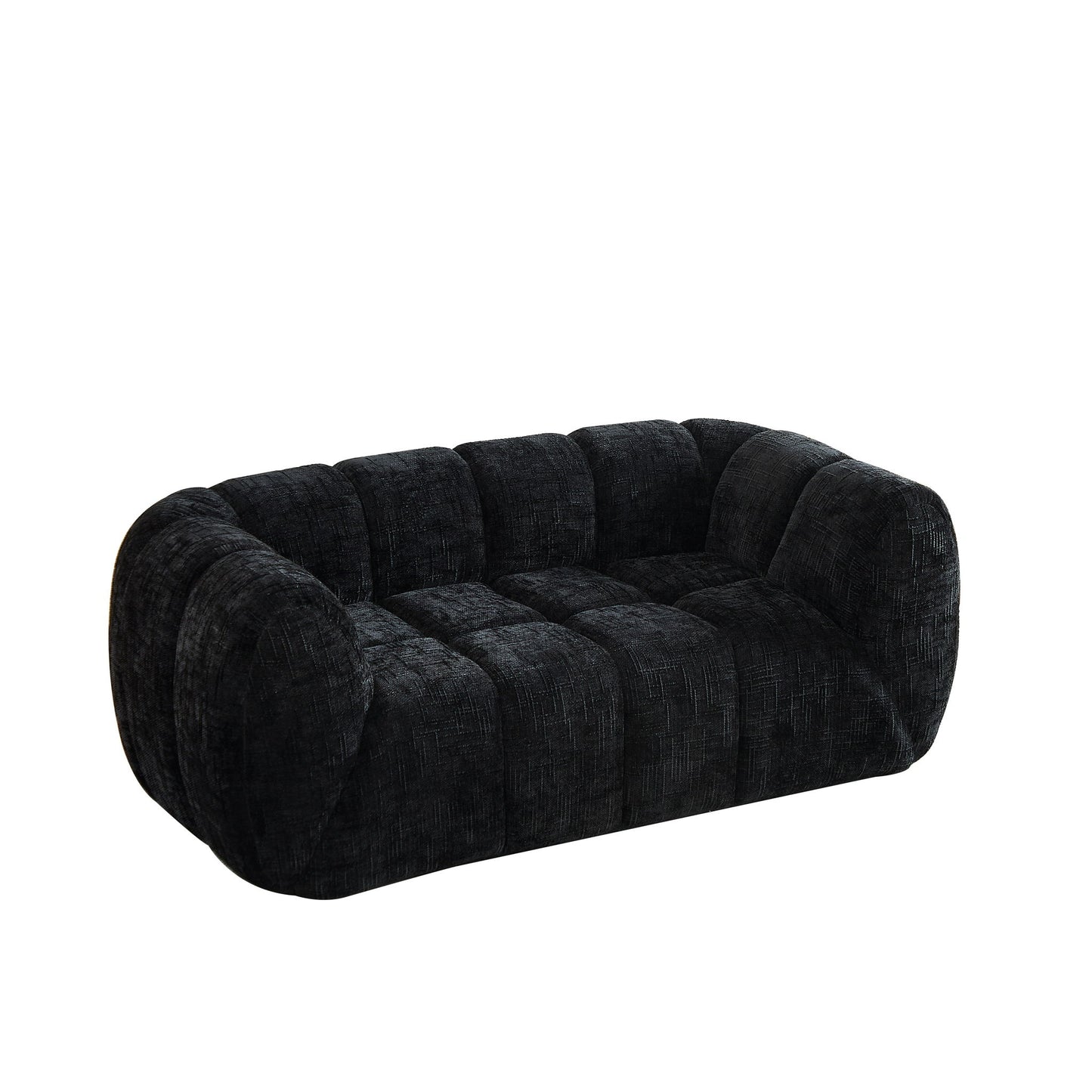 Quilted Cloud Sofa With Rounded Armrests And Piano Key Backrest Design Home Essentials