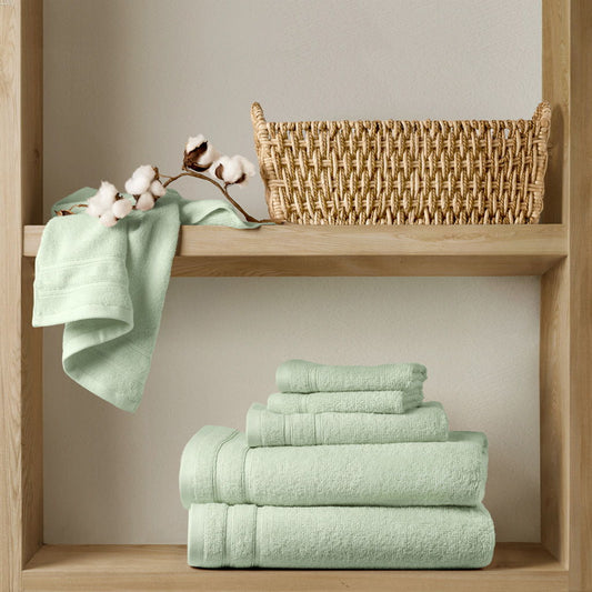 400GSM Essential Bundle Quick Dry 6 Piece Towel Set - Seafoam Super Listing