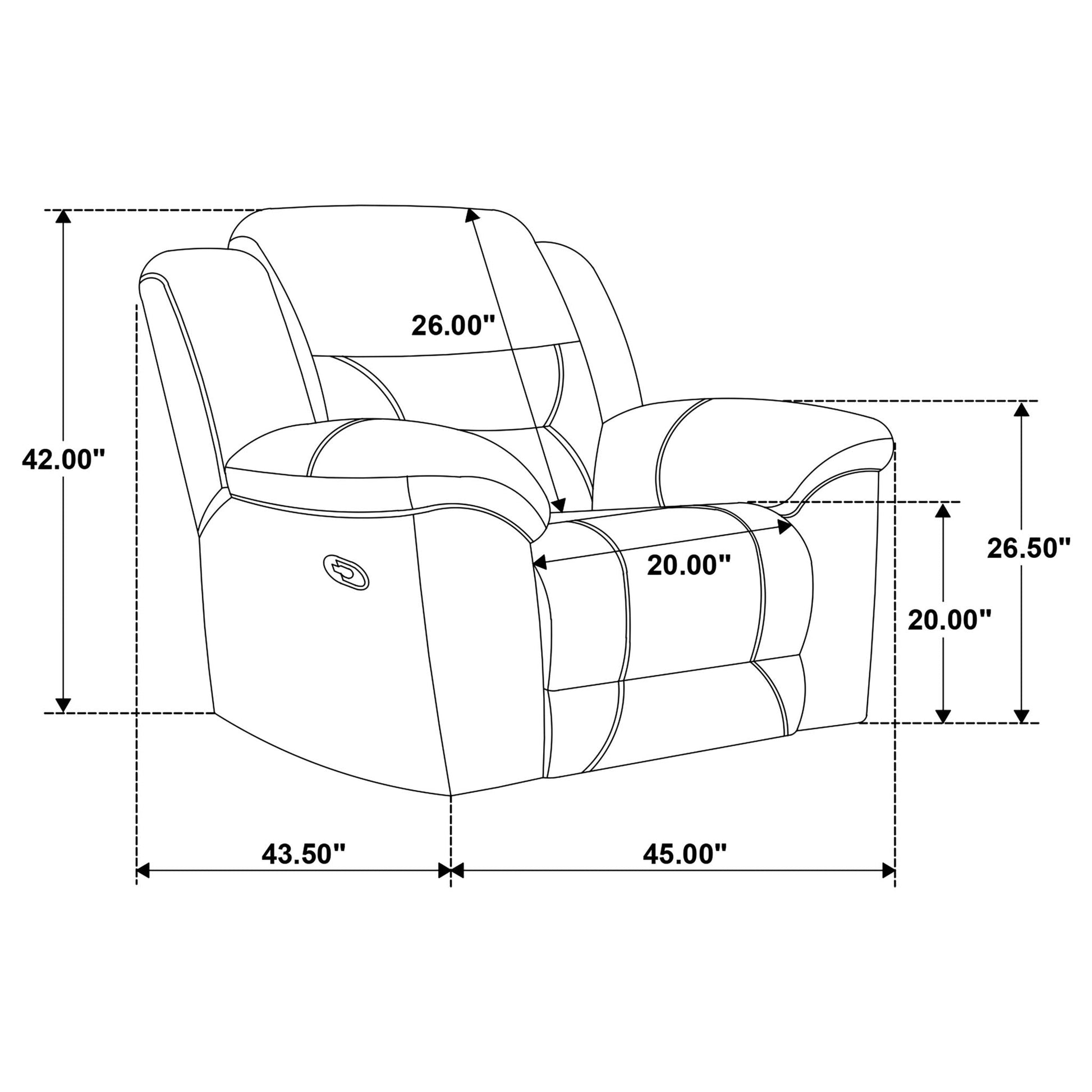 Sebring - Upholstered Glider Recliner Chair With Manual Recline And Smooth Gliding Motion - Gray Furniture Max