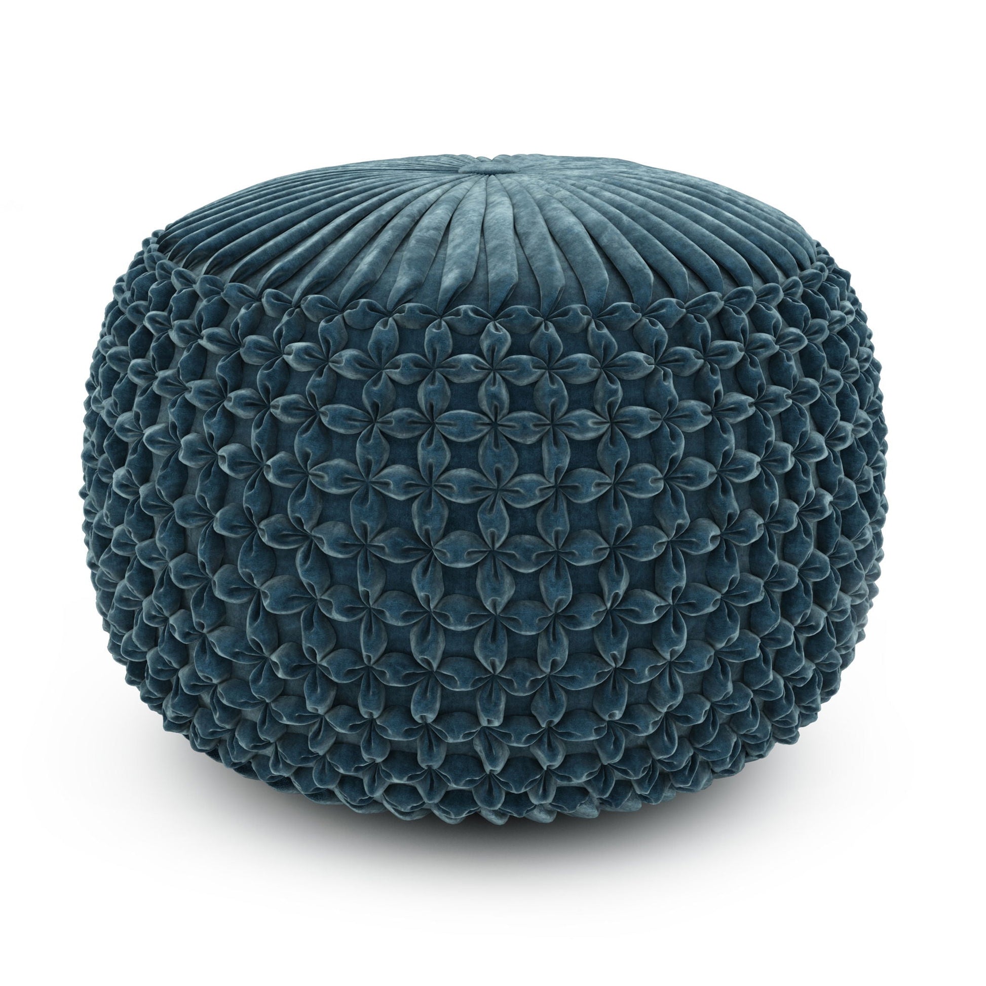 Renee - Handcrafted Round Pouf Simpli-Home